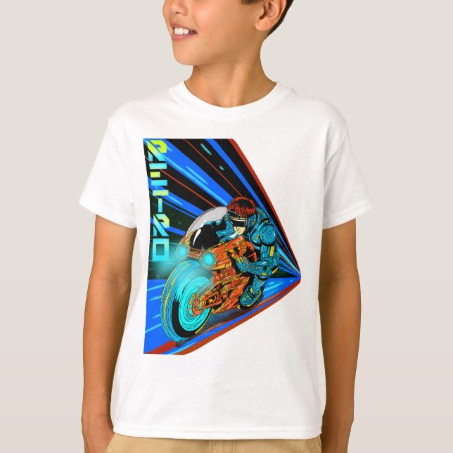 Retro Rush: Neon Velocity T-Shirt (Front)