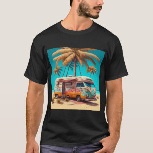 Retro RV and Palm Trees T-Shirt