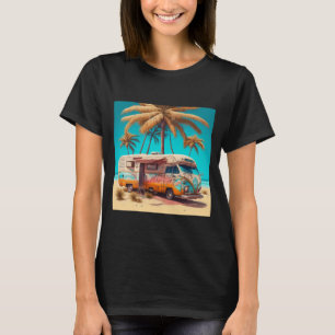 Retro RV and Palm Trees T-Shirt