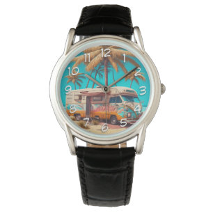 Retro RV and Palm Trees Watch