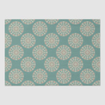 Retro Sage & Sand Ornate Floral Polka Dot Mandala