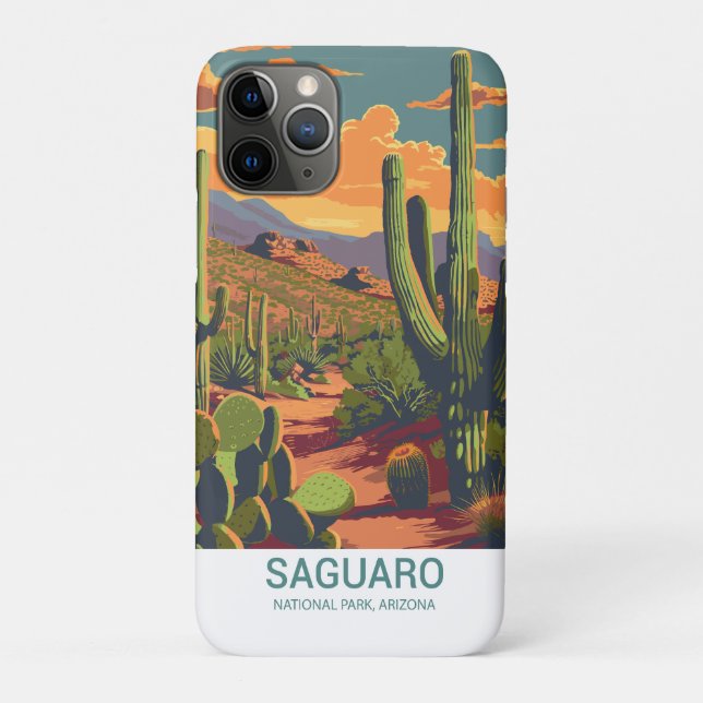Retro Saguaro Scenic View   Case-Mate iPhone Case (Back)