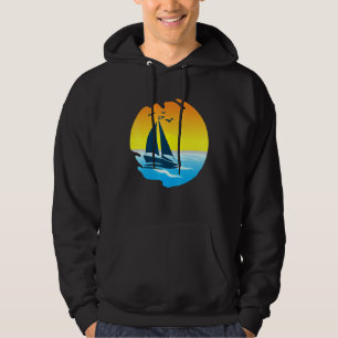 Retro Sailboat Sailing Boat Owner Captain Sailing Hoodie