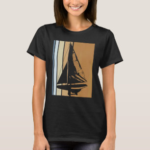 Retro Sailboat Skipper Ship Catamaran Yacht Sail S T-Shirt