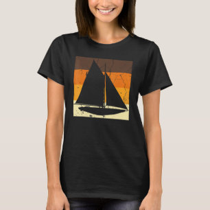Retro Sailboat Skipper Ship Catamaran Yacht Sail S T-Shirt