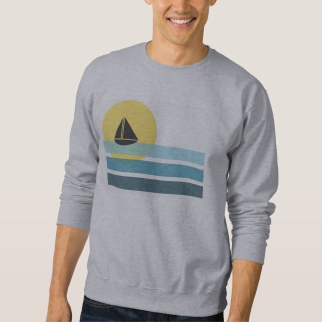 Retro Sailboat Sweatshirt (Front)