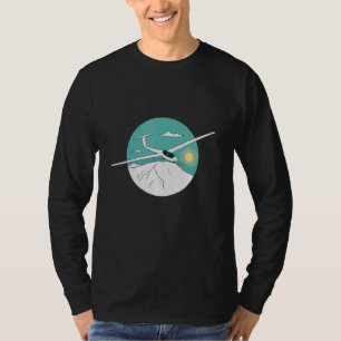 Retro Sailing Boat Glider Flight Pilot Aviation T-Shirt