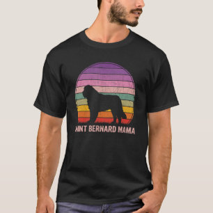 Retro Saint Bernard Mama Graphic Saint Bernard T-Shirt