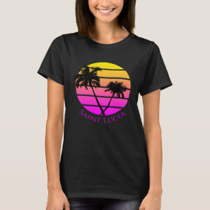 Retro Saint Lucia Beach T-Shirt