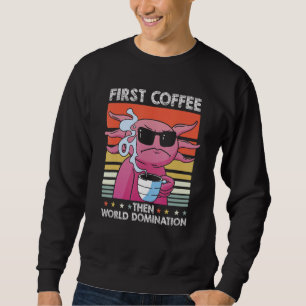 Retro Salamander Sunglasses Coffee Mexican Vintag Sweatshirt
