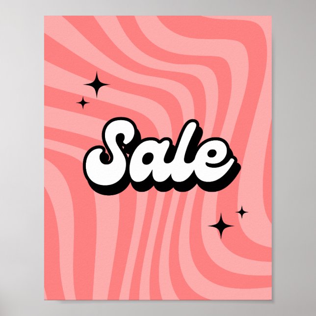 Retro Sale Sign, Boutique Retail Sale  Poster (Front)
