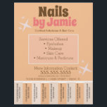Retro Salon Service Business Tear Off Strips Flyer<br><div class="desc">Modern Flyers for Salon or Nail Business</div>