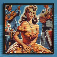 Retro Salsa Pin-up