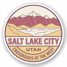 Retro Salt Lake City Utah Vintage Mountain Lake