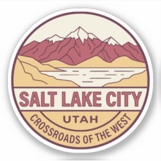 Retro Salt Lake City Utah Vintage Mountain Lake