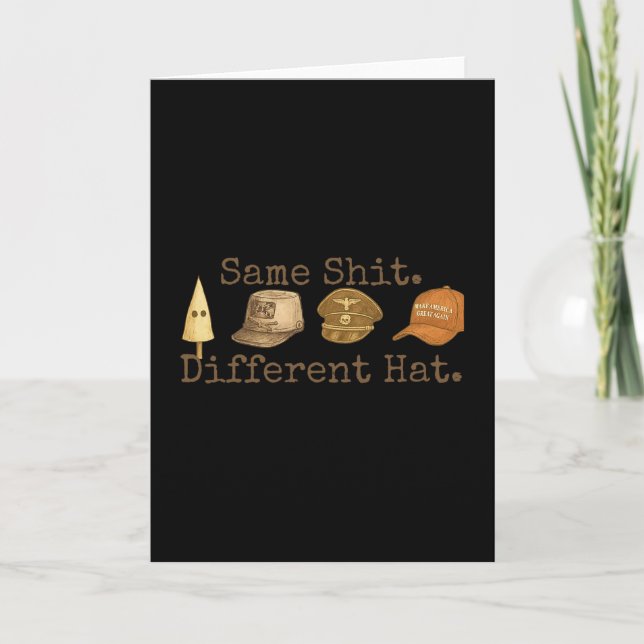 Retro Same Different Hat Funny Trump Political Hum Card (Front)