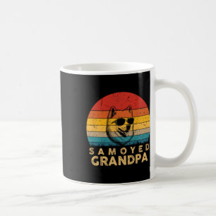 Retro Samoyed Grandpa Dog Lover Paw Dad Fathers Da Coffee Mug