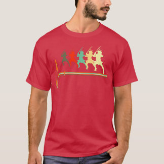 Retro Samurai Heartbeat Vintage Style Samurai Love T-Shirt