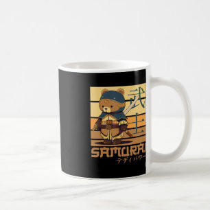 Retro Samurai Teddy Japanese Art Perfect for Anime Coffee Mug