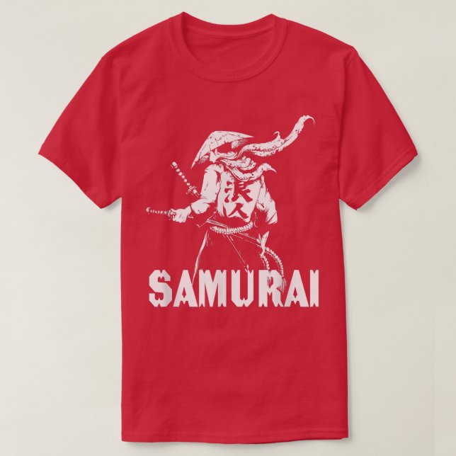 Retro Samurai Warrior Japanese Samurai Ronin Funny T-Shirt (Design Front)