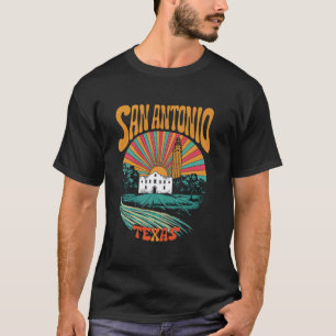 Retro San Antonio Texas City Skyline Vintage T-Shirt