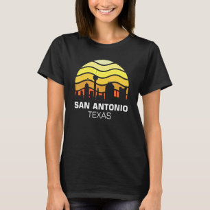 Retro San Antonio Texas Vintage Houston Skyline Ci T-Shirt