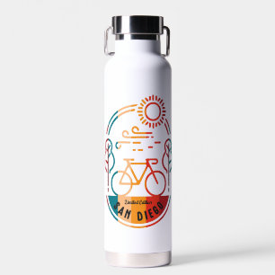 Retro San Diego Bike Trail. Water Bottle