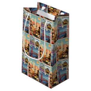 Retro San Francisco Batchwork Small Gift Bag