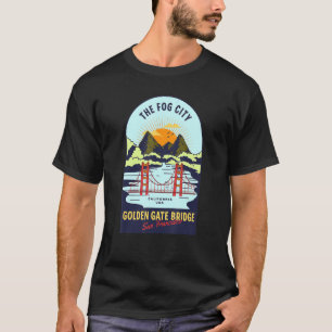 Retro San Francisco California Golden Gate Bridge  T-Shirt