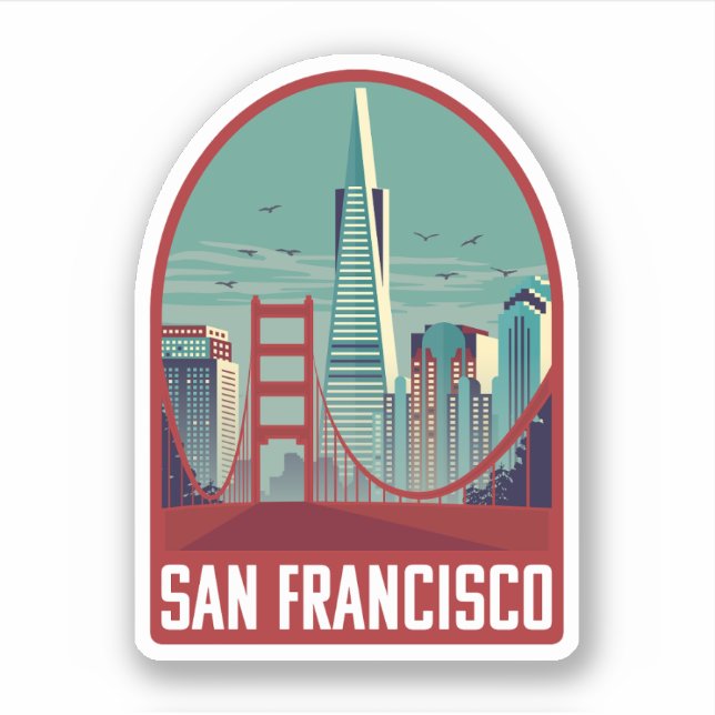 Retro San Francisco Golden Gate Bridge Travel (Front)