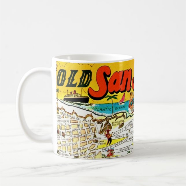 Retro San Juan Puerto Rico Mug (Left)