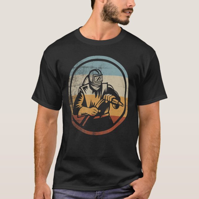 Retro Sand Blaster Design Sandblaster T-Shirt (Front)