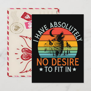 Retro Sandhill Tasmanian Devil Silhouette Vintage  Holiday Postcard