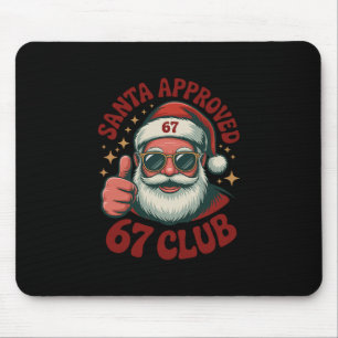 Retro Santa Approved 67 - Clic Christmas 67 Meme Mouse Mat