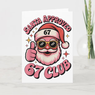 Retro Santa Approved 67 Club - Funny Christmas 67 Card