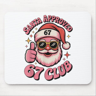 Retro Santa Approved 67 Club - Funny Christmas 67 Mouse Mat