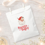 Retro Santa Baby christmas baby shower Favour Bags<br><div class="desc">retro Santa Baby  christmas themed baby shower paper party favour bags.</div>