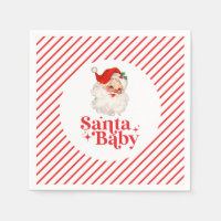 Retro Santa Baby christmas baby shower