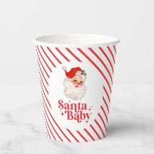 Retro Santa Baby christmas baby shower