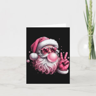 Retro Santa Blowing Bubble Gum Christmas Vintage S Card