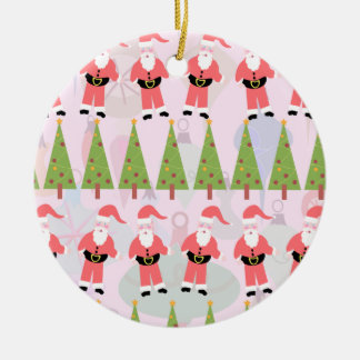Retro Santa Ceramic Tree Decoration