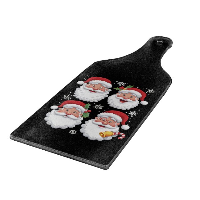 Retro Santa Christma Gift Xmas Matching Family Cutting Board (Corner)