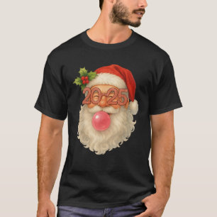Retro Santa Christmas 2025 Bubble Gum Sunglasses X T-Shirt