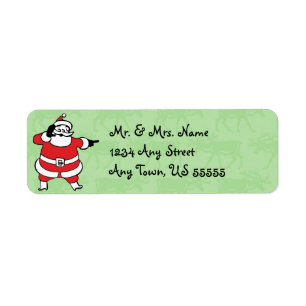 Retro Santa Christmas Address Labels