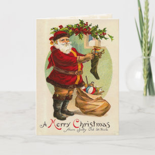 Retro Santa Christmas Card