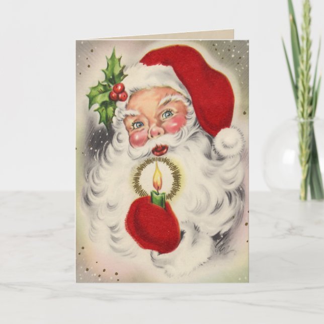 Retro Santa Christmas Card (Front)