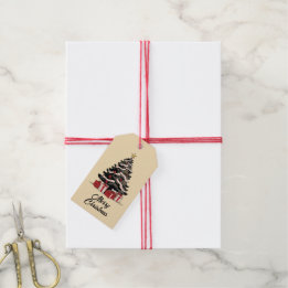 Retro Santa Christmas Gift Tag