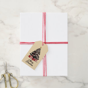 Retro Santa Christmas Gift Tag