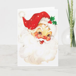 Retro Santa Christmas Greetings Card