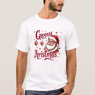 Retro Santa Christmas – Groovy Holiday Style T-Shirt